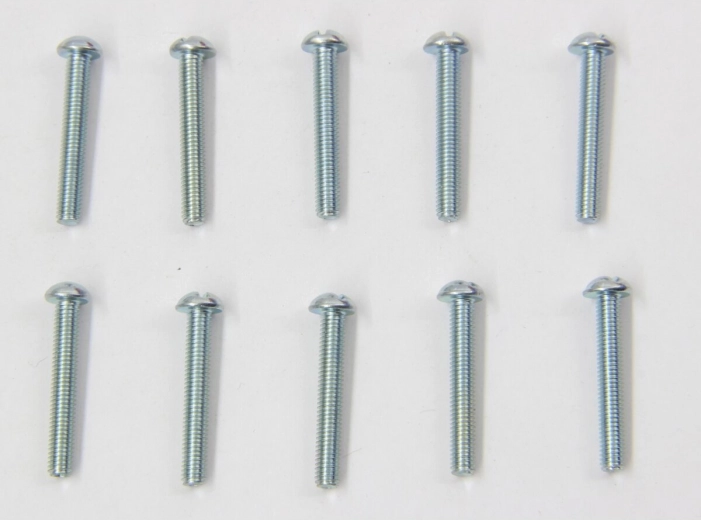 Šrouby s válcovou hlavou M3 × 20 mm, pozinkované - 10 kusů