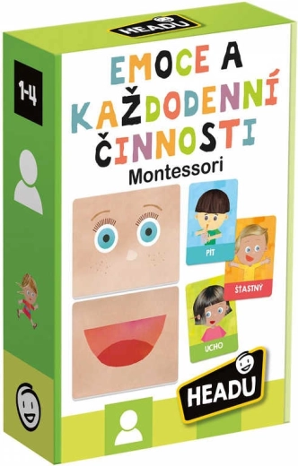 Headu Montessori emoční výrazy a každodenní činnosti – naučná hra