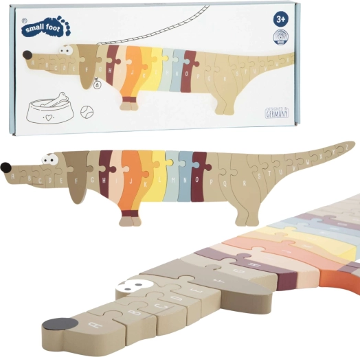 Dřevěné puzzle abeceda jezevčík small foot