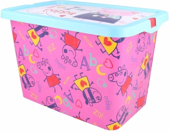 Úložný box s víkem na klip Peppa Pig