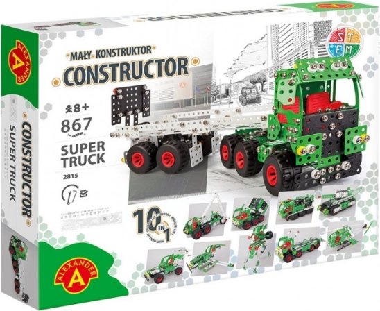 Mały Konstruktor Super Truck Stavebnice 10v1