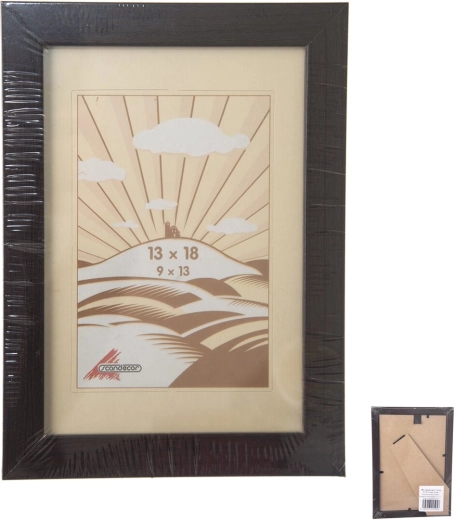 Dřevěný fotorámeček hnědý 13 × 18 cm