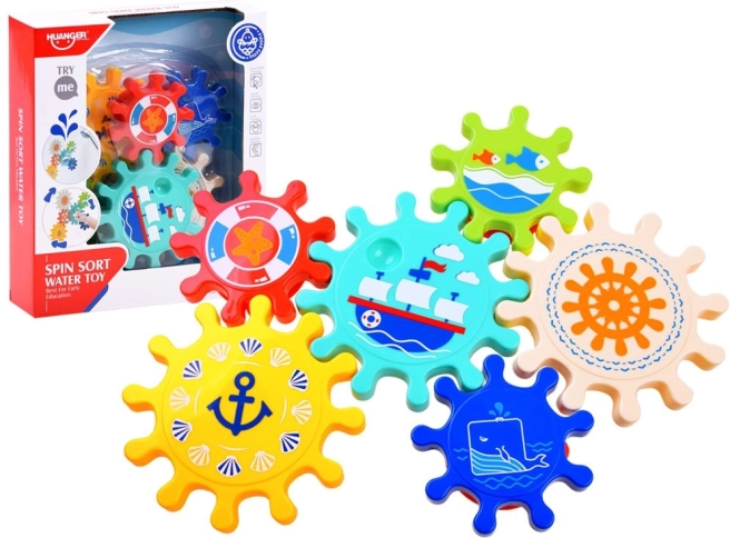 Barevné ozubené kolečka do vody