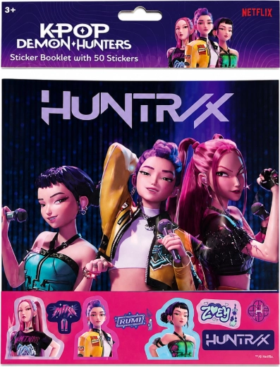 Samolepkové album KPop Demon Hunters Huntrix (50 samolepek)