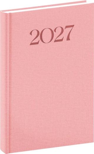 Notique Biella denní diář 2027 růžový 15 × 21 cm