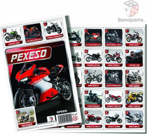 Bonaparte pexeso moto speed – motorky (fotografie) - 1 kus