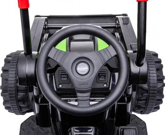 Dětský akumulátorový traktor PUSHDOZER s pohyblivou lžící a FM rádiem