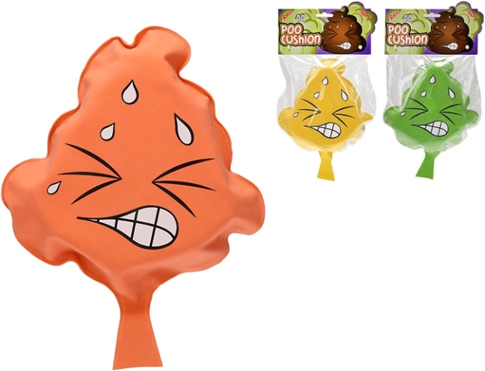 Prdící polštářek ve tvaru emotikonu hovínka POO