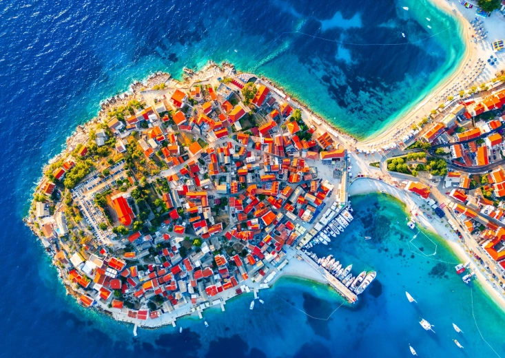 Enjoy puzzle letecký pohled na Primošten Chorvatsko 1000 dílků