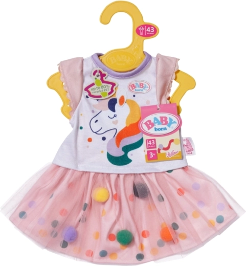 Tutu šatičky s jednorožcem pro panenky 43 cm BABY born
