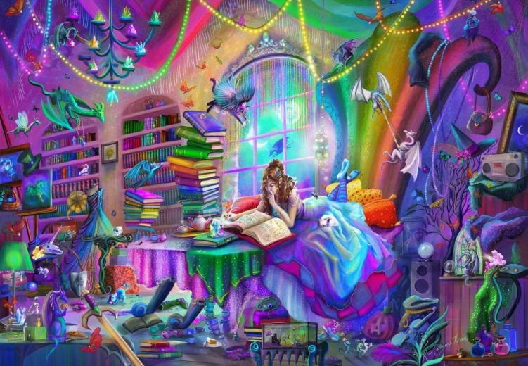 Puzzle BLUEBIRD Magické duhové studium 1000 dílků