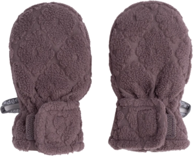 Lodger rukavice bez palce mittens folklore fleece mauve 1–2 roky
