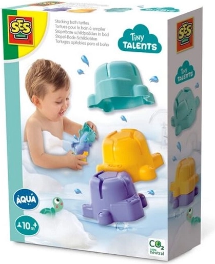 SES Creative Tiny Talents hračky do koupele – stohovací želvy