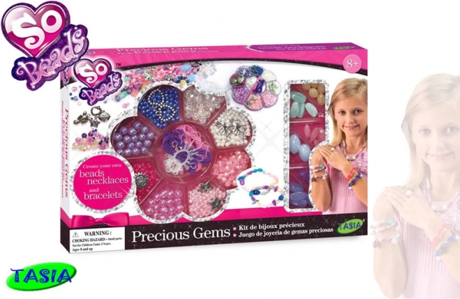 Tasia sada korálků třpytivé drahokamy