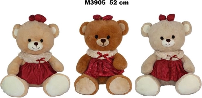 Plyšový medvídek v šatech 52 cm - 1 kus