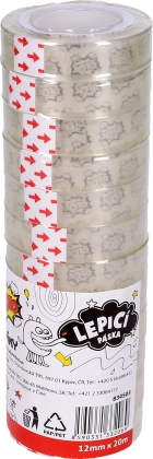 Průhledná lepící páska 12 mm x 20 m, 12 ks