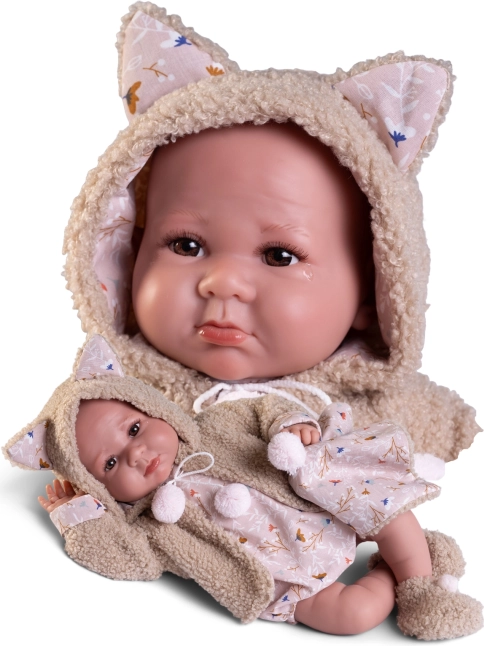 Realistická panenka miminko Antonio Juan Luca s měkkým tělem 42 cm