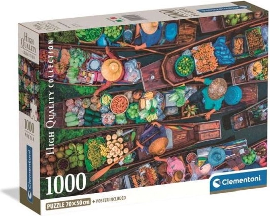 Clementoni puzzle 1000 dílků – Thajský plovoucí trh