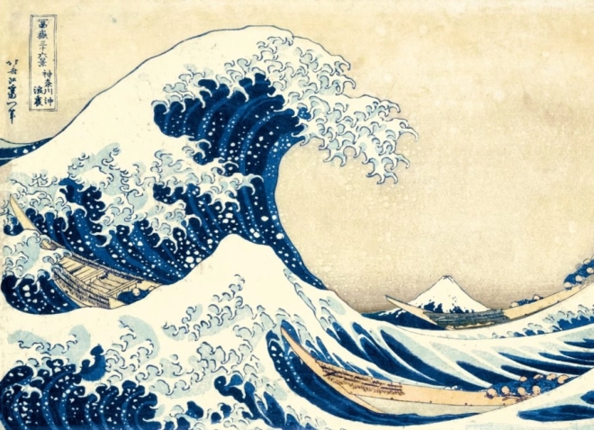 Puzzle 1000 dílků Hokusai Velká vlna u Kanagawy