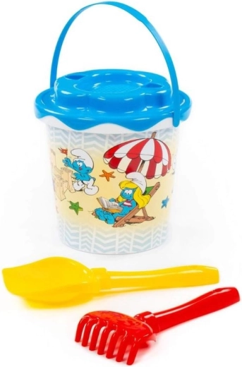 Sada na písek Šmoulové kýblík se sítkem Slníčko
