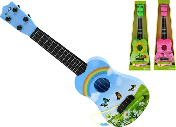 Dětská ukulele kytara 48 cm – barevná hračka pro malé muzikanty