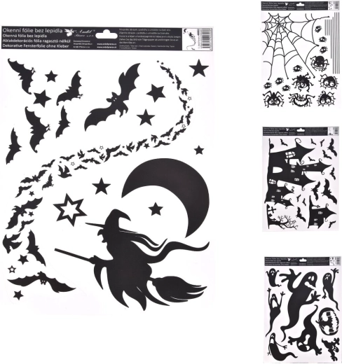 Okenní dekorativní fólie Halloween 30 × 42 cm (mix 4 motivů)