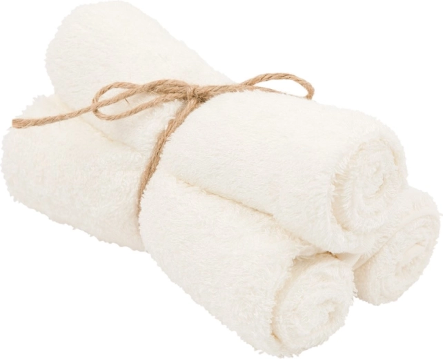 Timboo bambusové ručníky Daisy White 29,5 × 50 cm (3 ks)