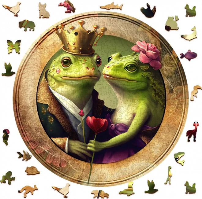 Dřevěné puzzle Láska a žáby 505 dílků