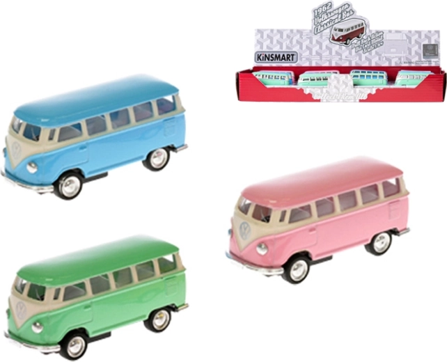 Kinsmart kovový model Volkswagen Bus 1962 1:64 se zpětným chodem