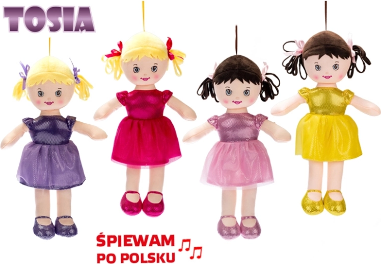 Mluvící hadrová panenka Tosia 32 cm