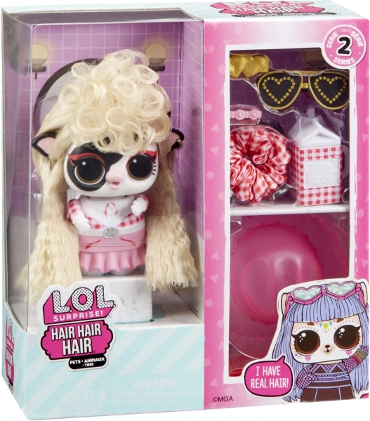 L.O.L. Surprise! Hair Hair Hair Pets série 2 – mazlíček s pravými vlásky