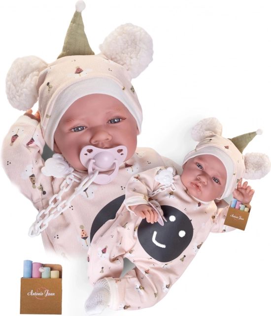 Realistická panenka miminko Antonio Juan s měkkým látkovým tělem