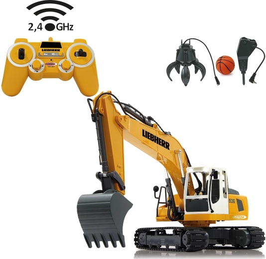 Jamara licencovaný pásový bagr Liebherr R 936 RC 1:20 2,4 GHz s drapákem a demoličním kladivem