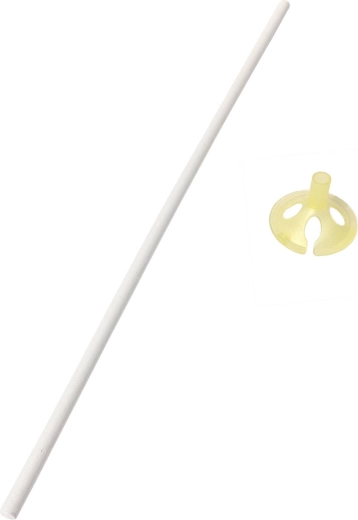 Papírová tyčka na balónky 31 cm s kloboučkem eko - 1 sada
