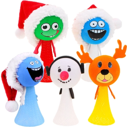 Skákací vánoční elf – pružinková hračka sněhulák, sob nebo Santa