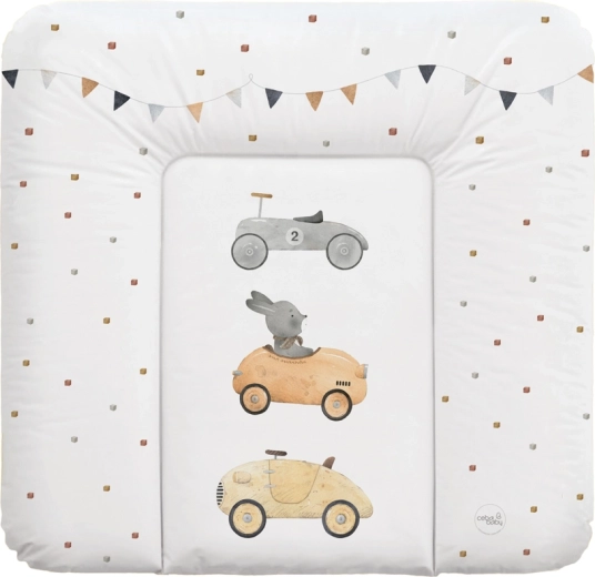Ceba Baby měkká přebalovací podložka na komodu basic bunny driver 75 × 72 cm