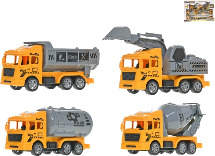 Sada stavebních vozidel se zpětným chodem 11 cm, 8 ks