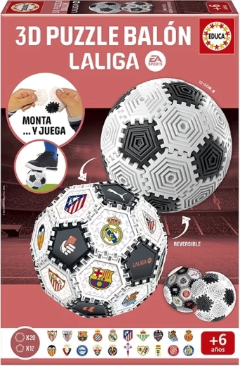 Educa 3D puzzle Build&Play fotbalový míč La Liga 32 dílků