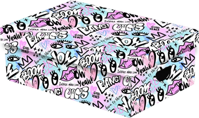 Velká lamino úložná krabice Funny Girl