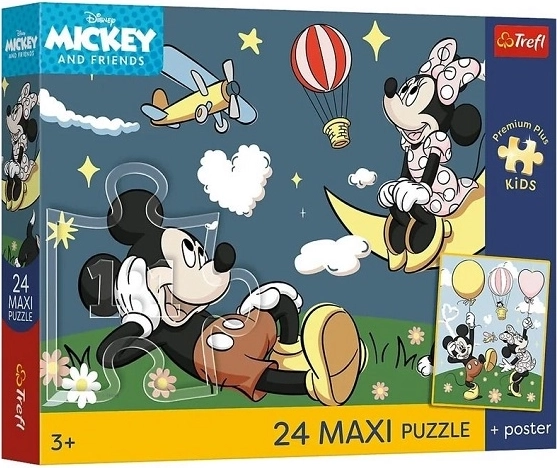 Puzzle maxi premium plus pro děti Mickey Mouse – přátelé myšky (24 dílků)