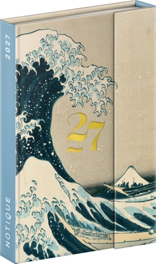 Notique týdenní magnetický diář Katsushika Hokusai 2027 11 × 16 cm