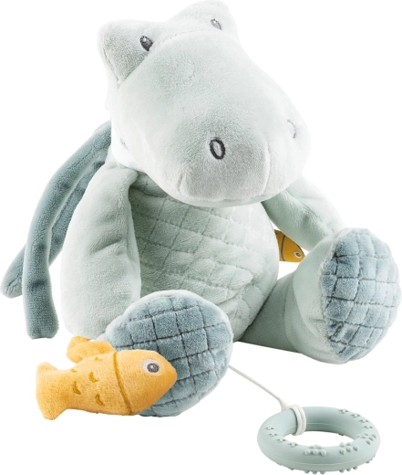 Nattou hudební plyšový krokodýl s kousátkem Romeo 30 cm