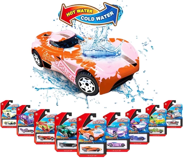 Kovové sportovní auto měnící barvu