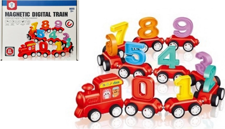 Magnetický vláček s čísly