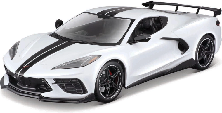 Maisto Chevrolet Corvette Stingray coupe high wing 1:18 bílá