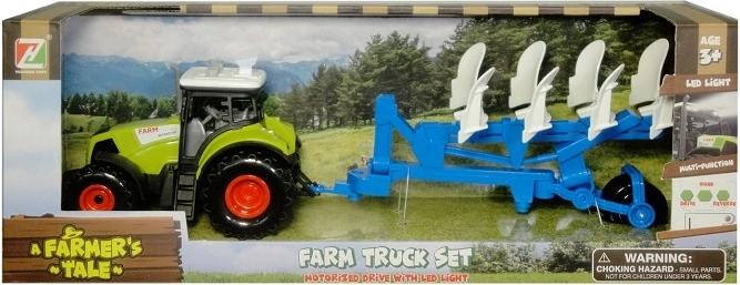 Traktor s přívěsem se světlem a zvukem