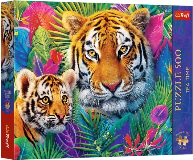 Puzzle Premium plus 500 Tea time – tygrři v džungli