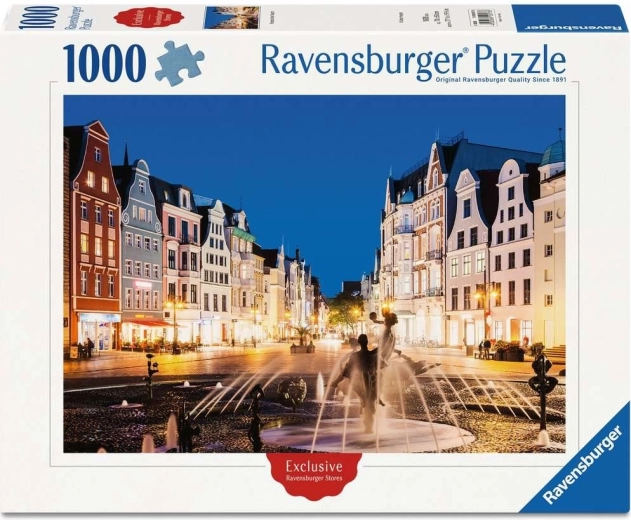 Ravensburger Puzzle Rostock v noci 1000 dílků