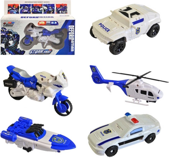 Transformační policejní robot 2v1 (5 variant) - 1 kus