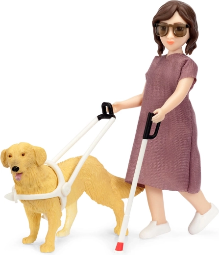 Lundby sada nevidomé panenky s vodicím psem do domečku pro panenky